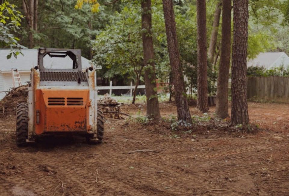 A house with a blue tarp on the side of it