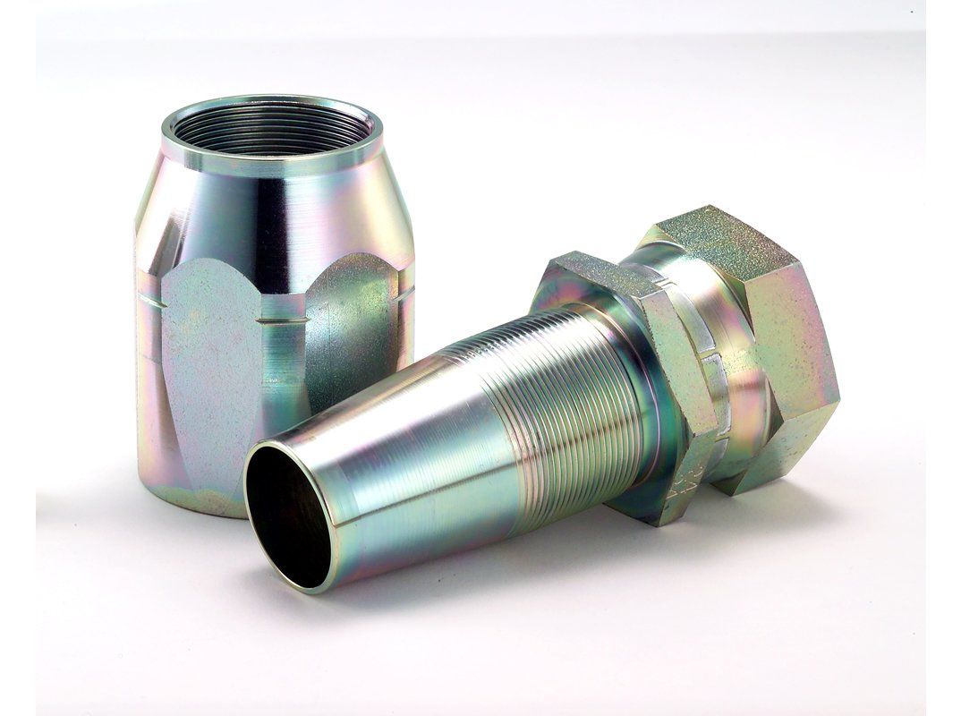 Reusable hydraulics hose fittings