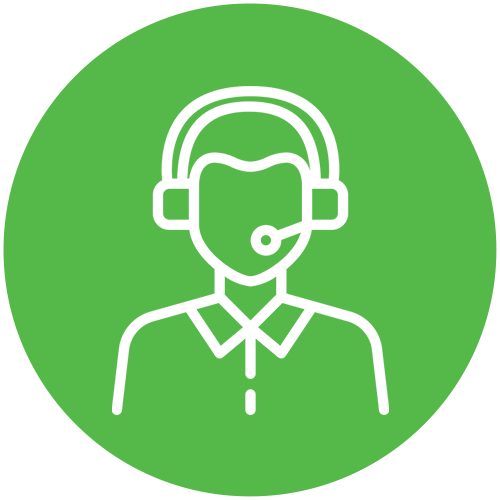 An icon of a security camera in a green circle.