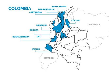 CLM Cargo locations in Colombia
