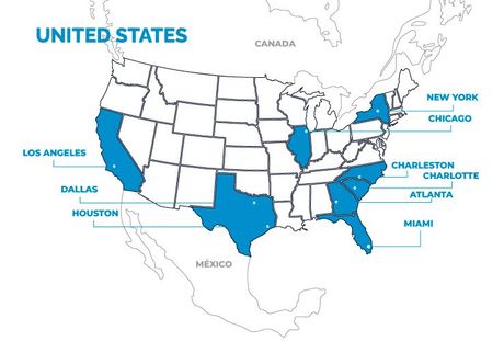CLM Cargo locations in the United States