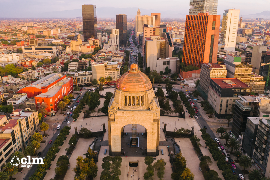 Una vista aérea de la ciudad de México