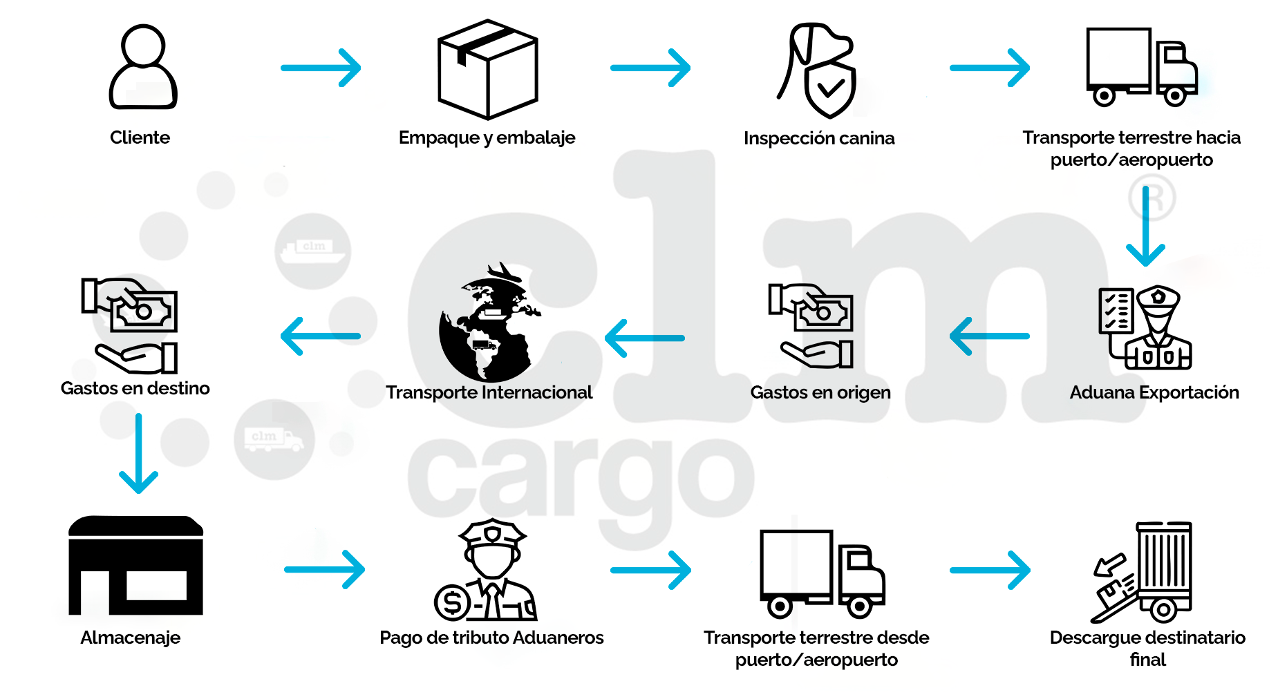 CLM Cargo Proceso exportador desde Colombia