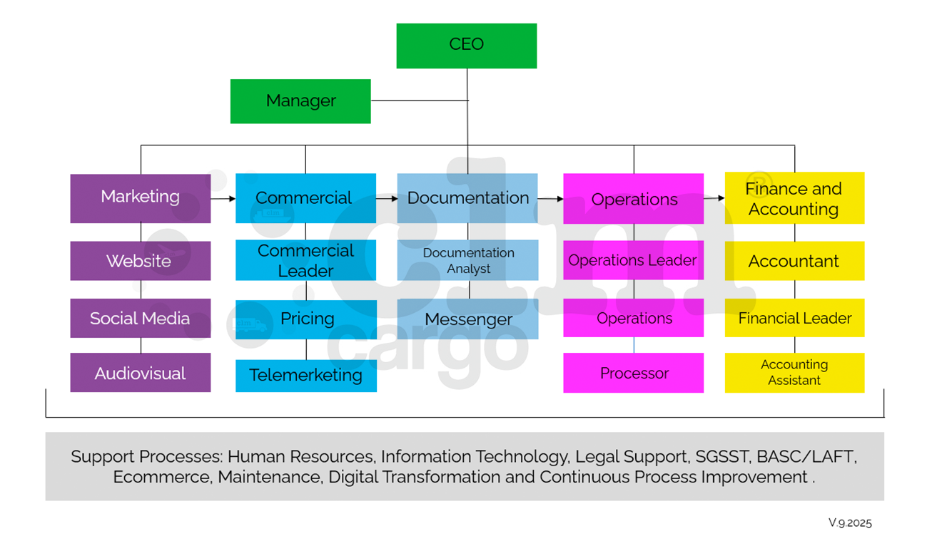 CLM Cargo organization chart
