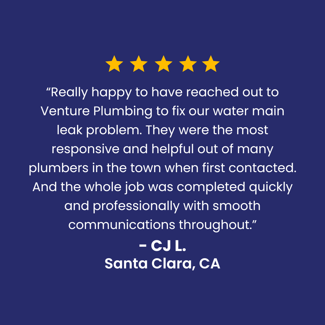 Customer review for Venture Plumbing with 5 stars and quote from Chris L.