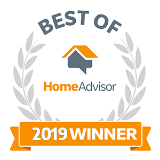 It is a badge that says best of home advisor 2019 winner.