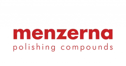 The menzerna polishing compounds logo is red and white on a white background.