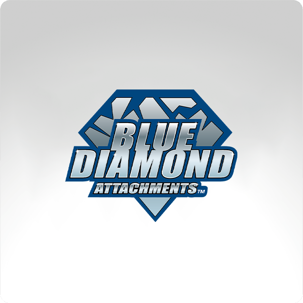 a blue diamond attachments logo on a white background