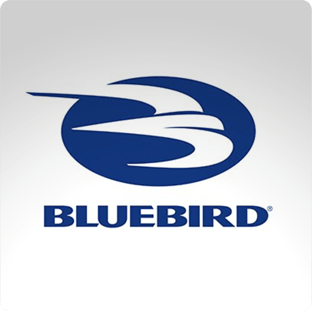 a bluebird logo on a white background