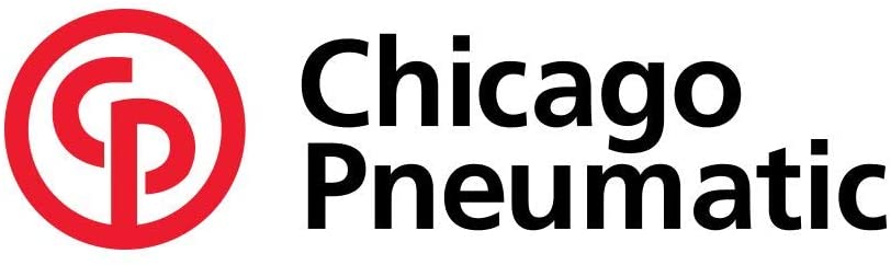 the logo for chicago pneumatic is shown on a white background .