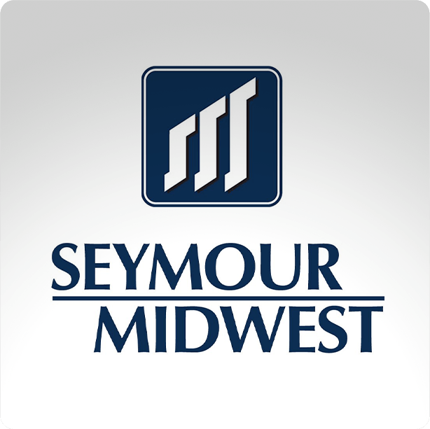 a logo for seymour midwest on a white background
