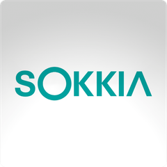 a green sokkia logo on a white background