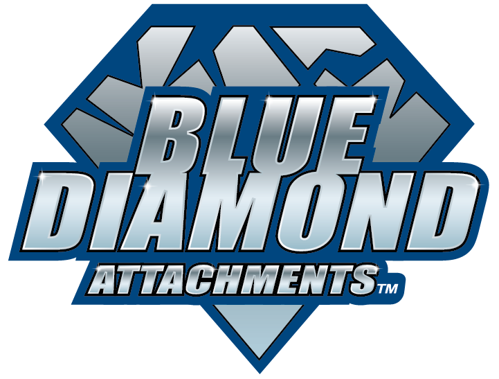 a logo for blue diamond attachments with a blue diamond in the center