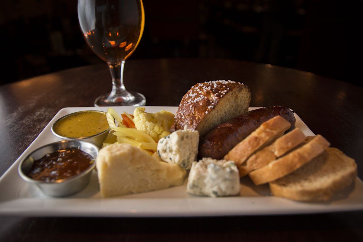 Delicious Cheese & Bread Plate With Beer From 44 Stone Public House in Columbia, MO