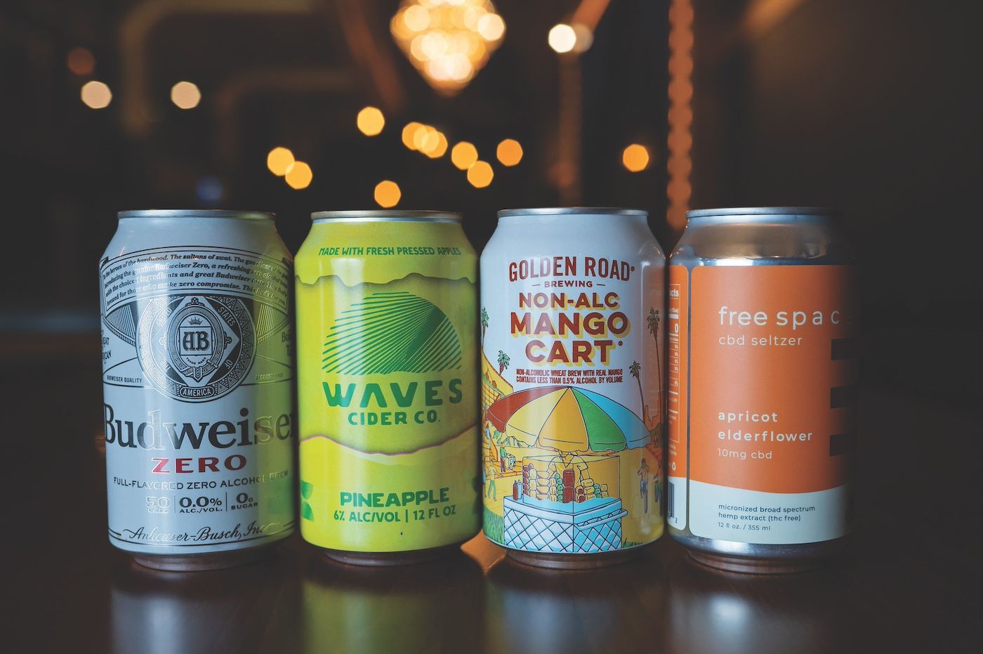 A Lineup of Non-alcoholic Cocktails & Beers. Drink Zero-Proof Cocktails in Columbia, MO.