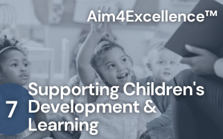 A poster for aim4excellence supporting children 's development and learning