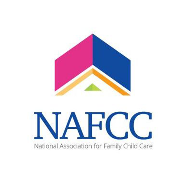 NAFCC logo with colorful house roof and National Association for Family Child Care text