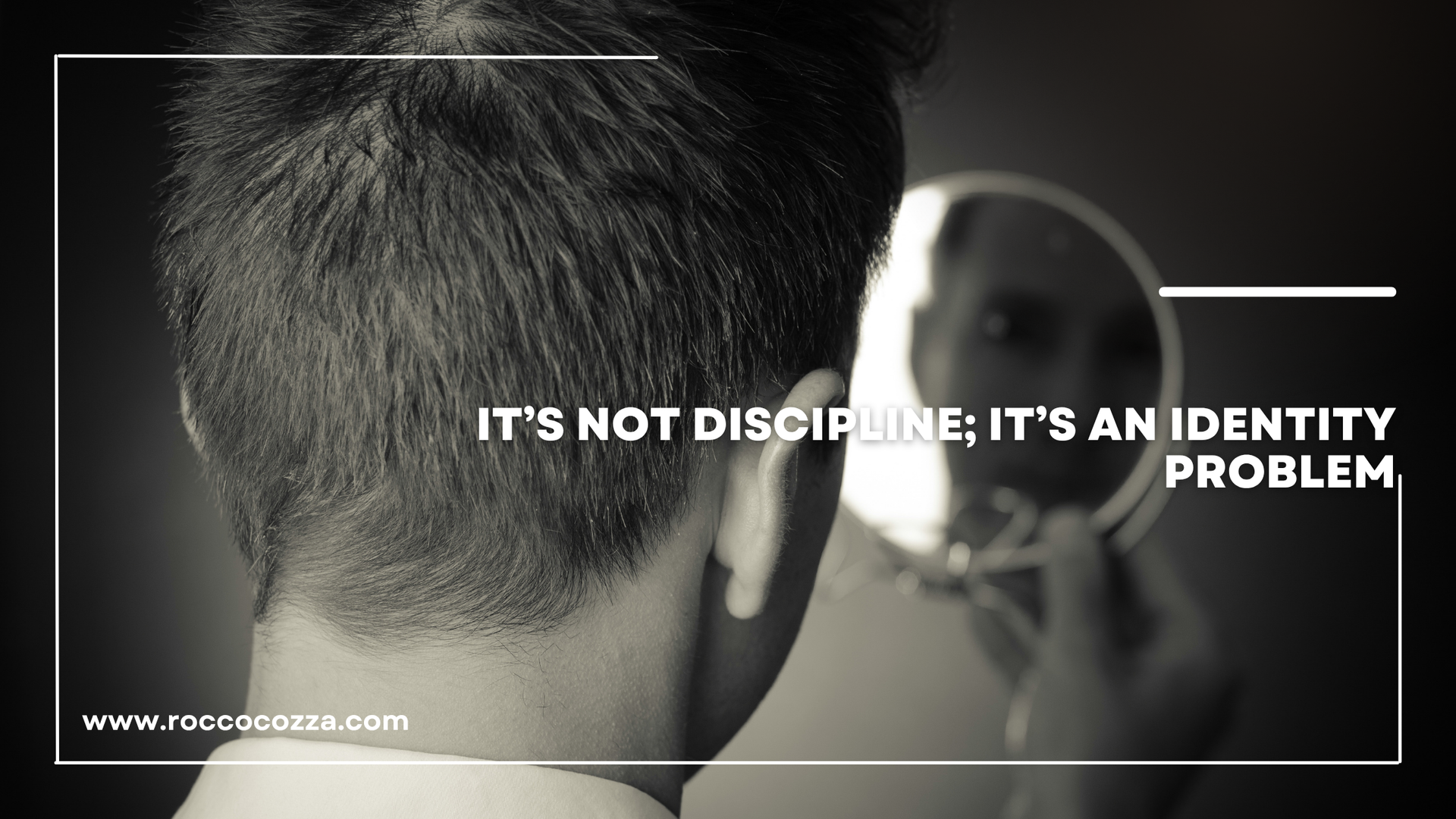 Man looking in the mirror