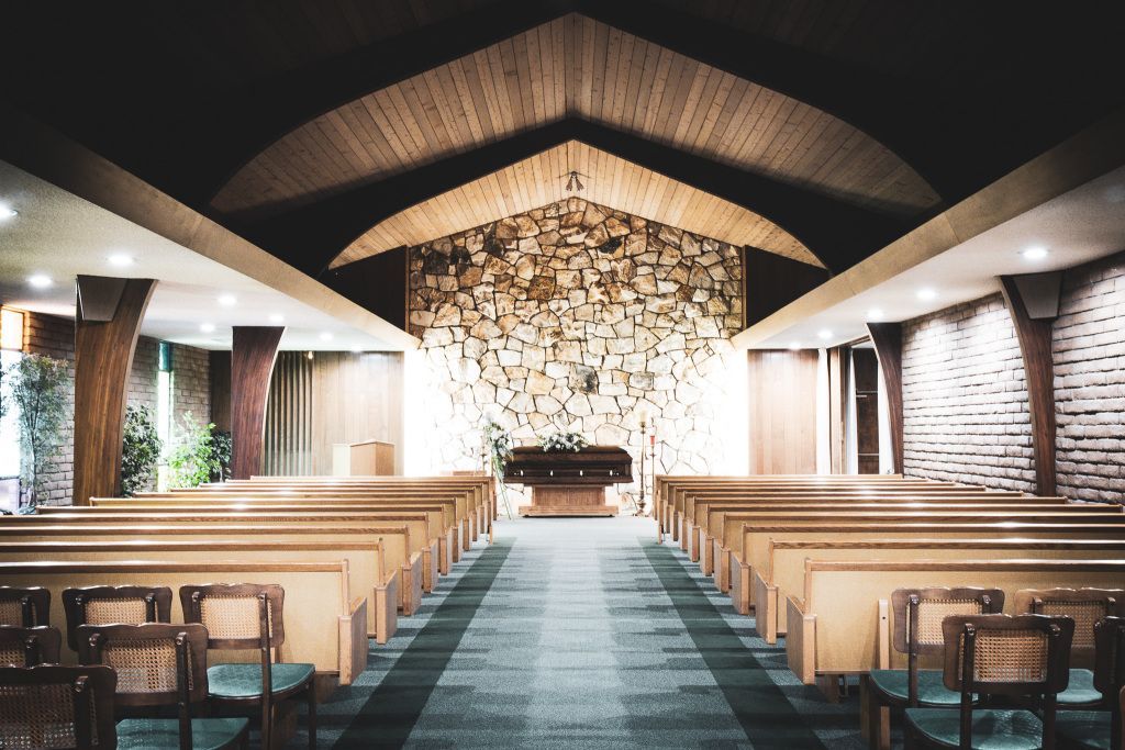Several interior and exterior photos of
Parent-Sorensen Mortuary in Petaluma, CA