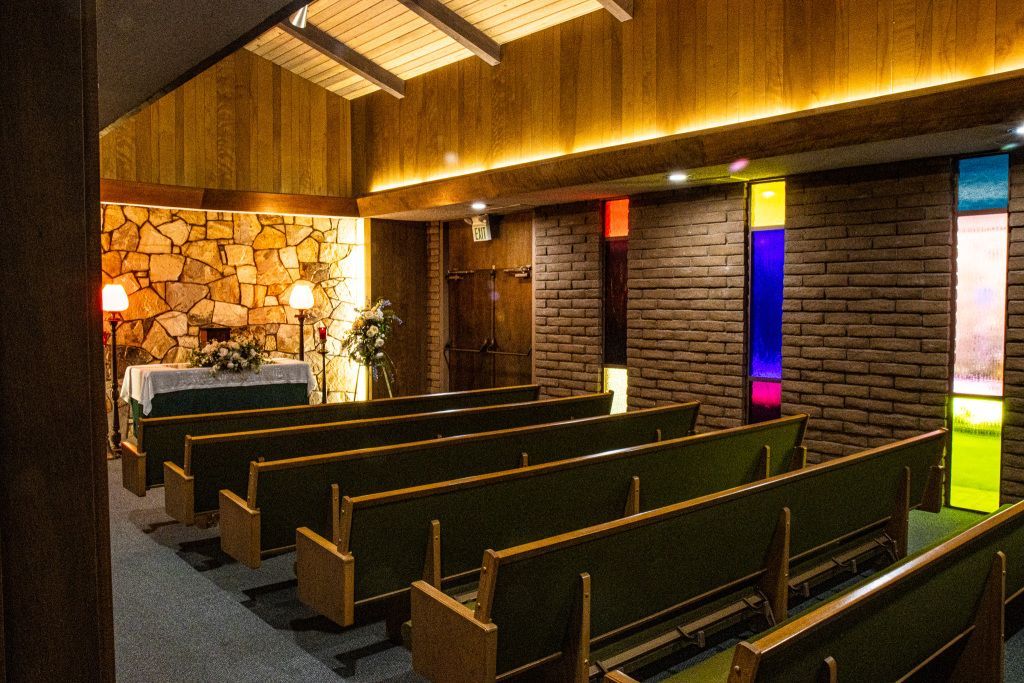 Several interior and exterior photos of
Parent-Sorensen Mortuary in Petaluma, CA