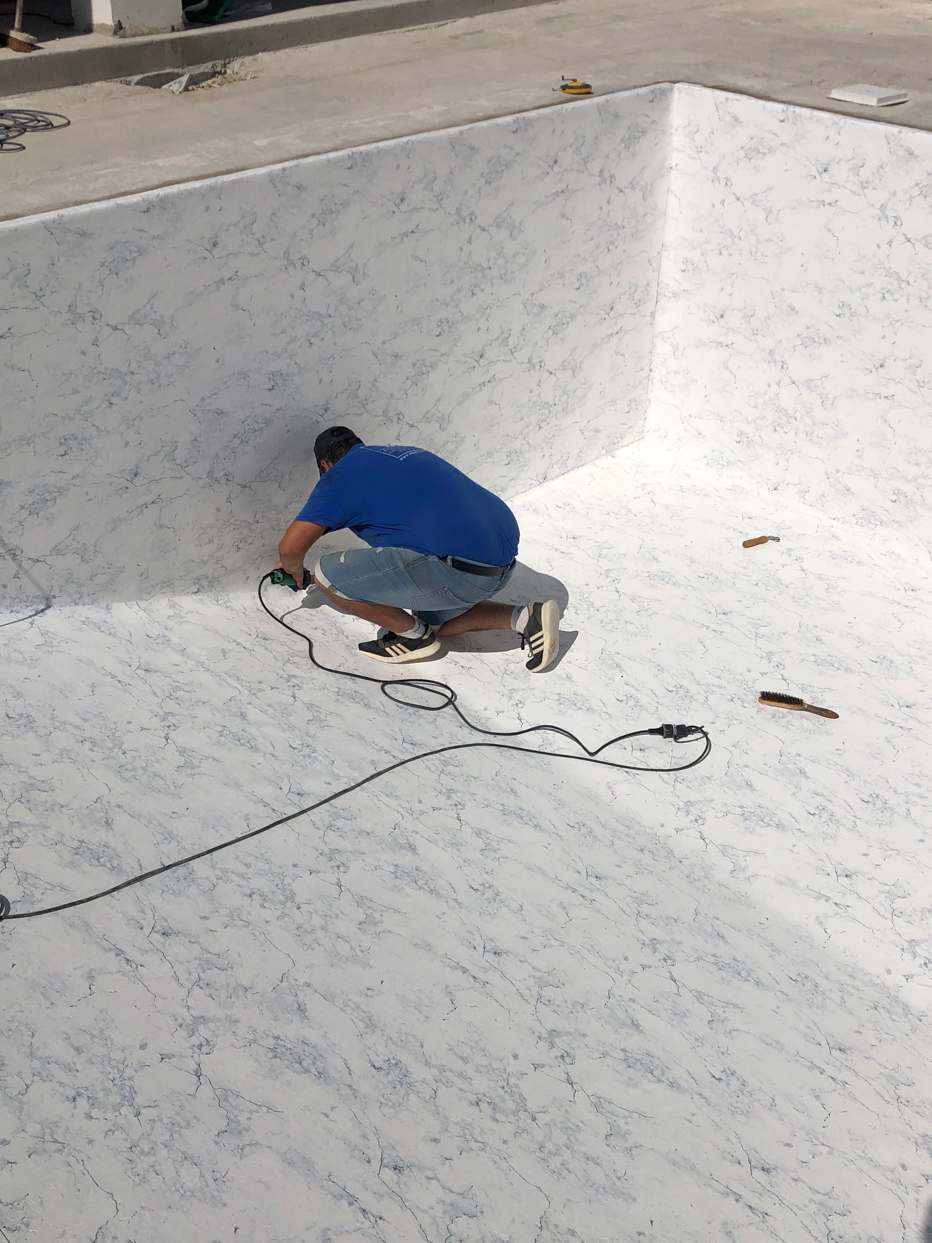 renovação piscina, construção piscina, rénovation piscine algarve, tela armada, Renolit, membrane armée