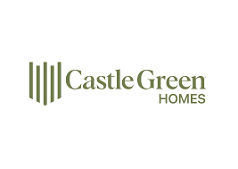 The logo for castle green homes is green and white. customer of 1st choice Wrexham Locksmiths