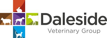 The logo for daleside veterinary group has a cross with animals on it. customer of 1st choice Wrexham Locksmiths
