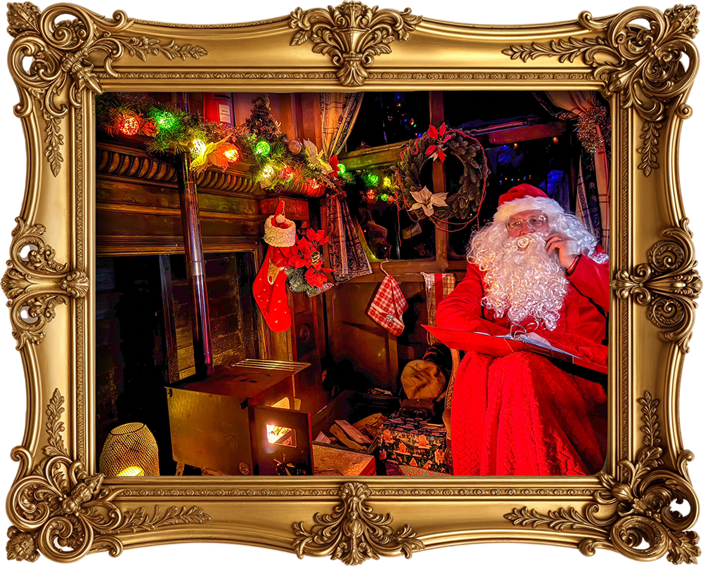 Picture Frame of Santa in his Grotto
