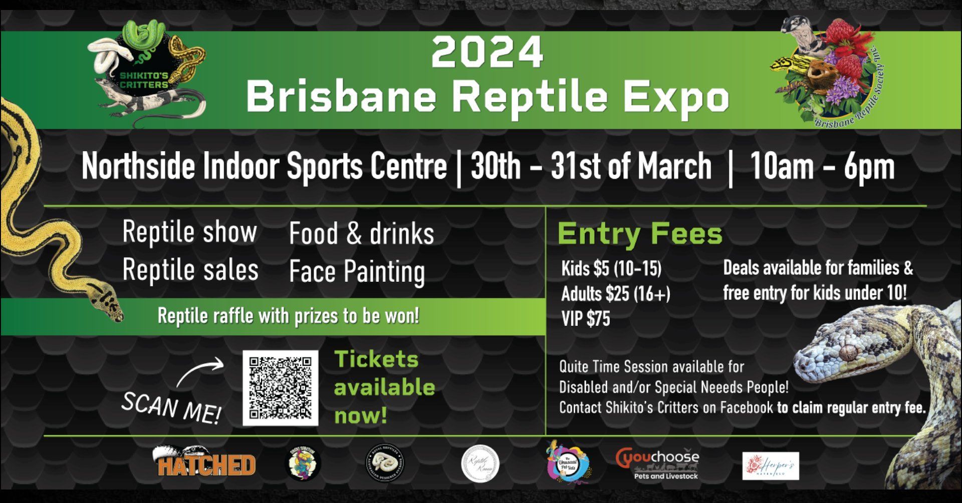 2024 Brisbane Reptile Expo banner