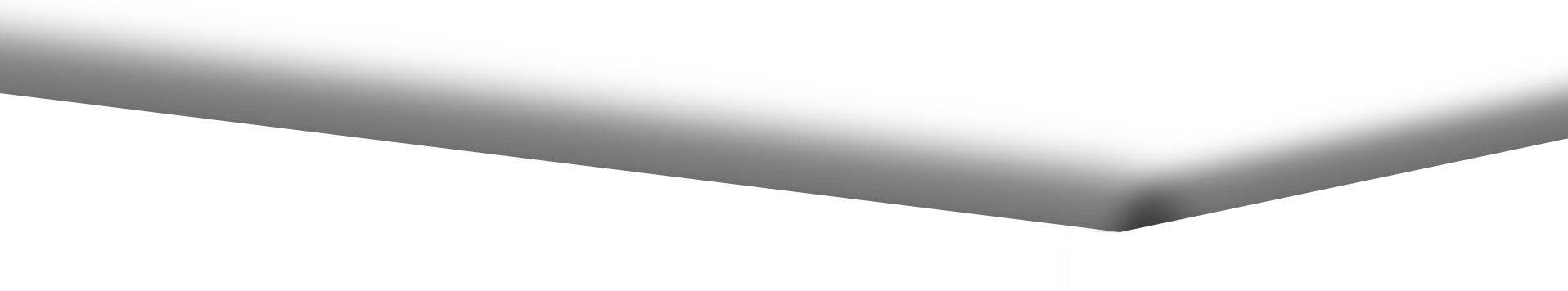 White slanted surface with a gray V-shaped shadow across the center.