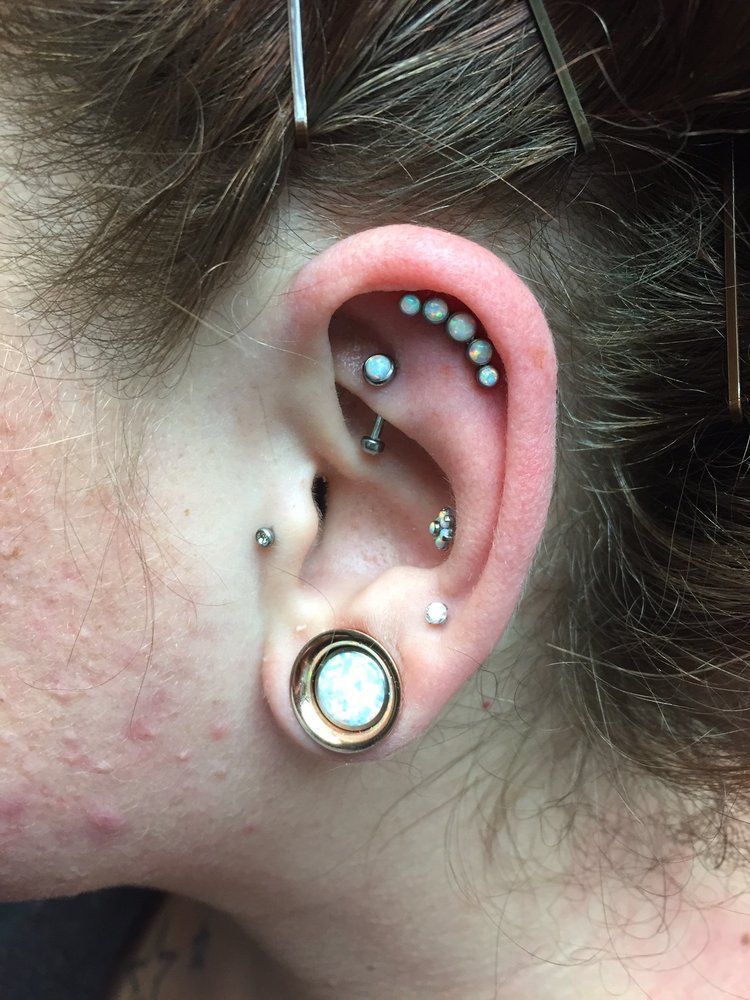 Pierced decorated ear