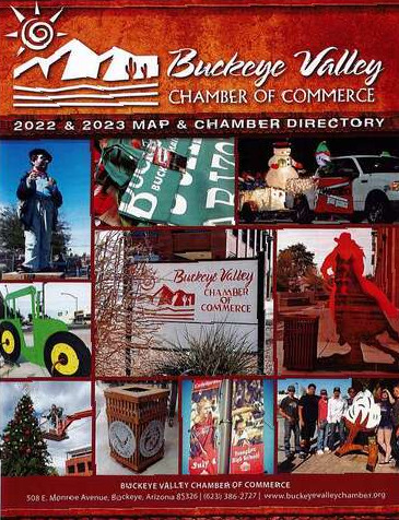 The cover of the buckeye valley chamber of commerce 2022 & 2023 map & chamber directory.