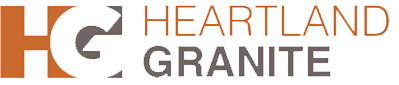 A logo for Heartland Granite