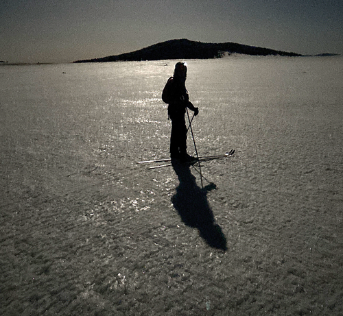 Downhill versus cross-country skiing