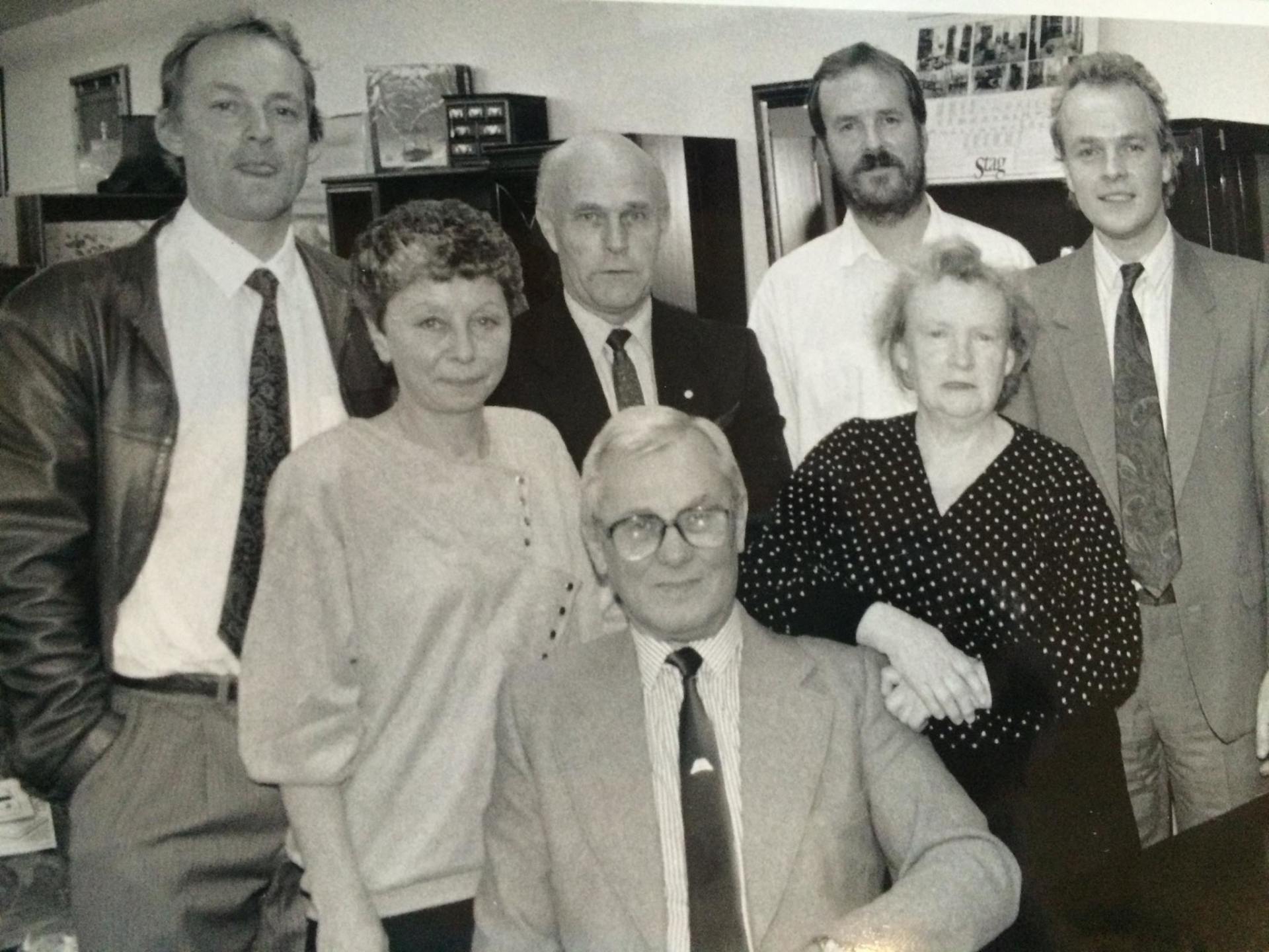 Staff photo from the opening day in 1990