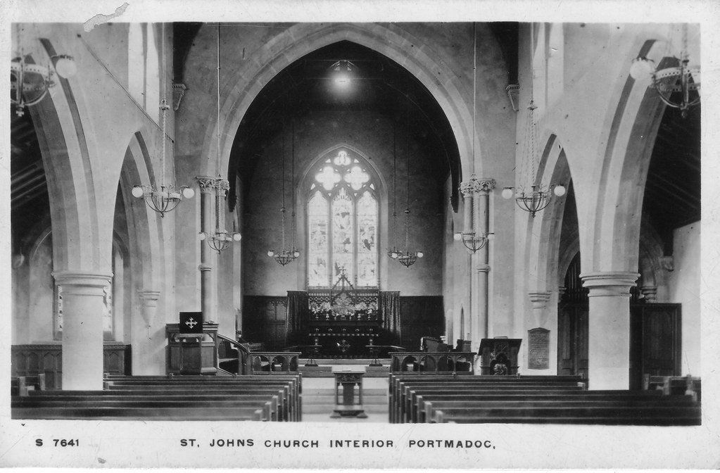 Inside St. John's Church in Porthmadog