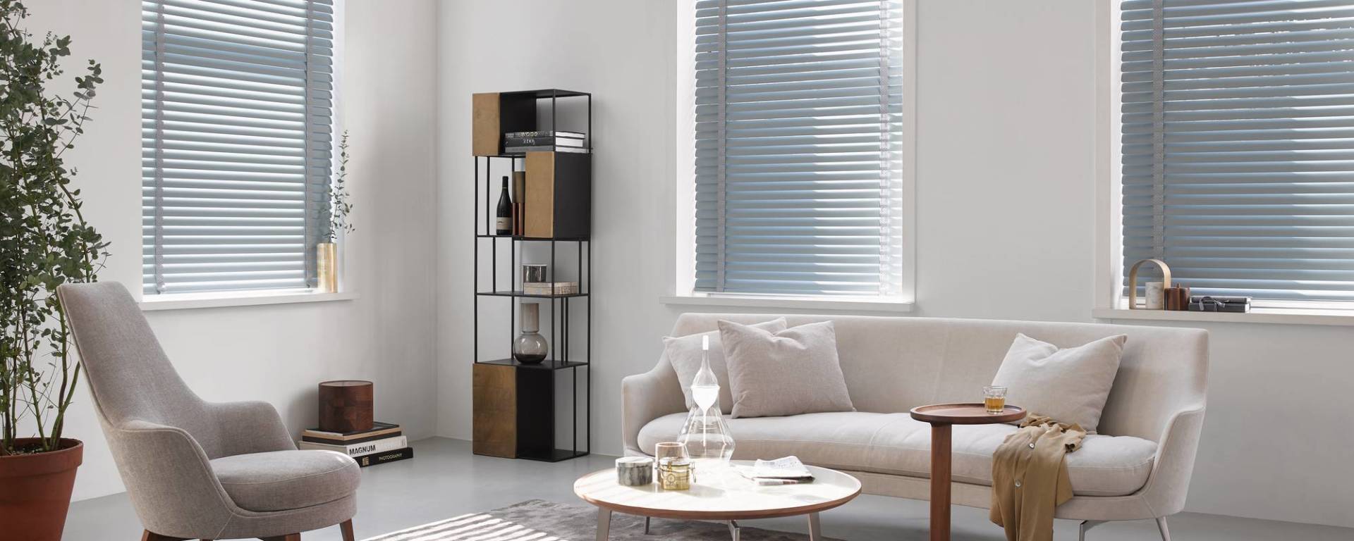 Grey-Blue Metal Venetian Blinds by Luxaflex
