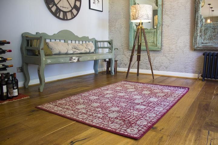 Woburn 100% pure wool rig in red traditional pattern