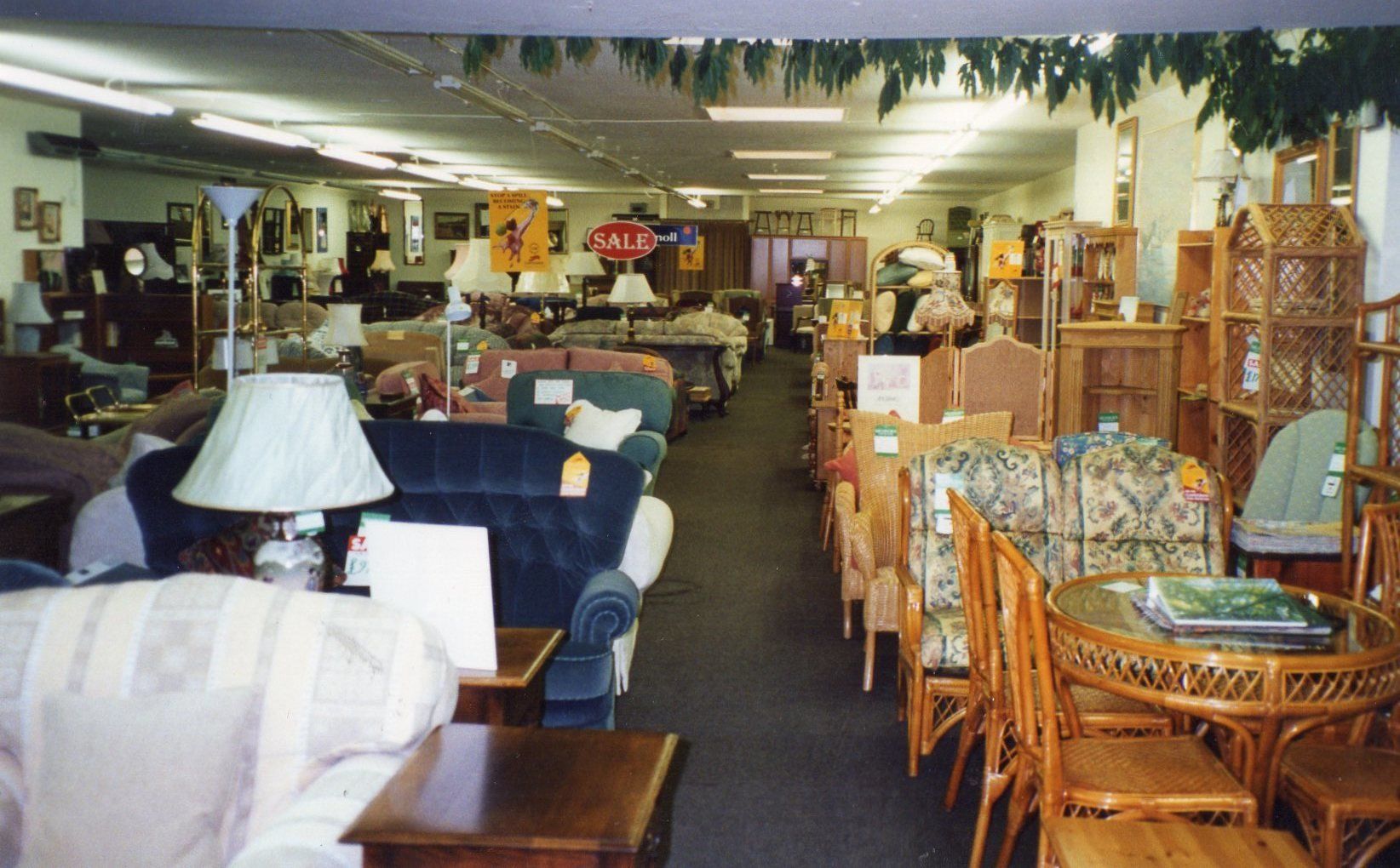 Front to back view of furniture at Quaeck's
