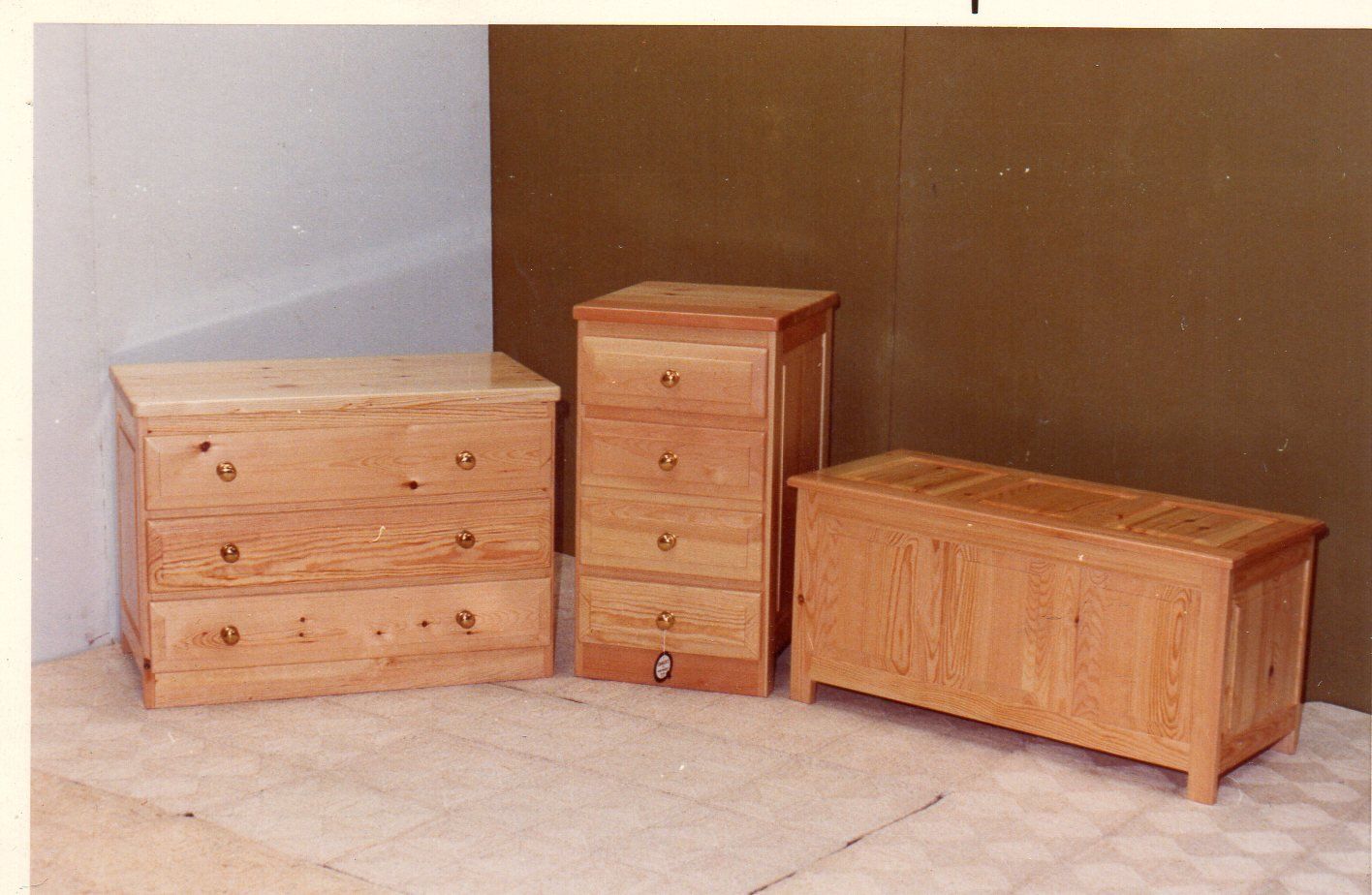 Solid Pine Chests made at Quaeck's factory