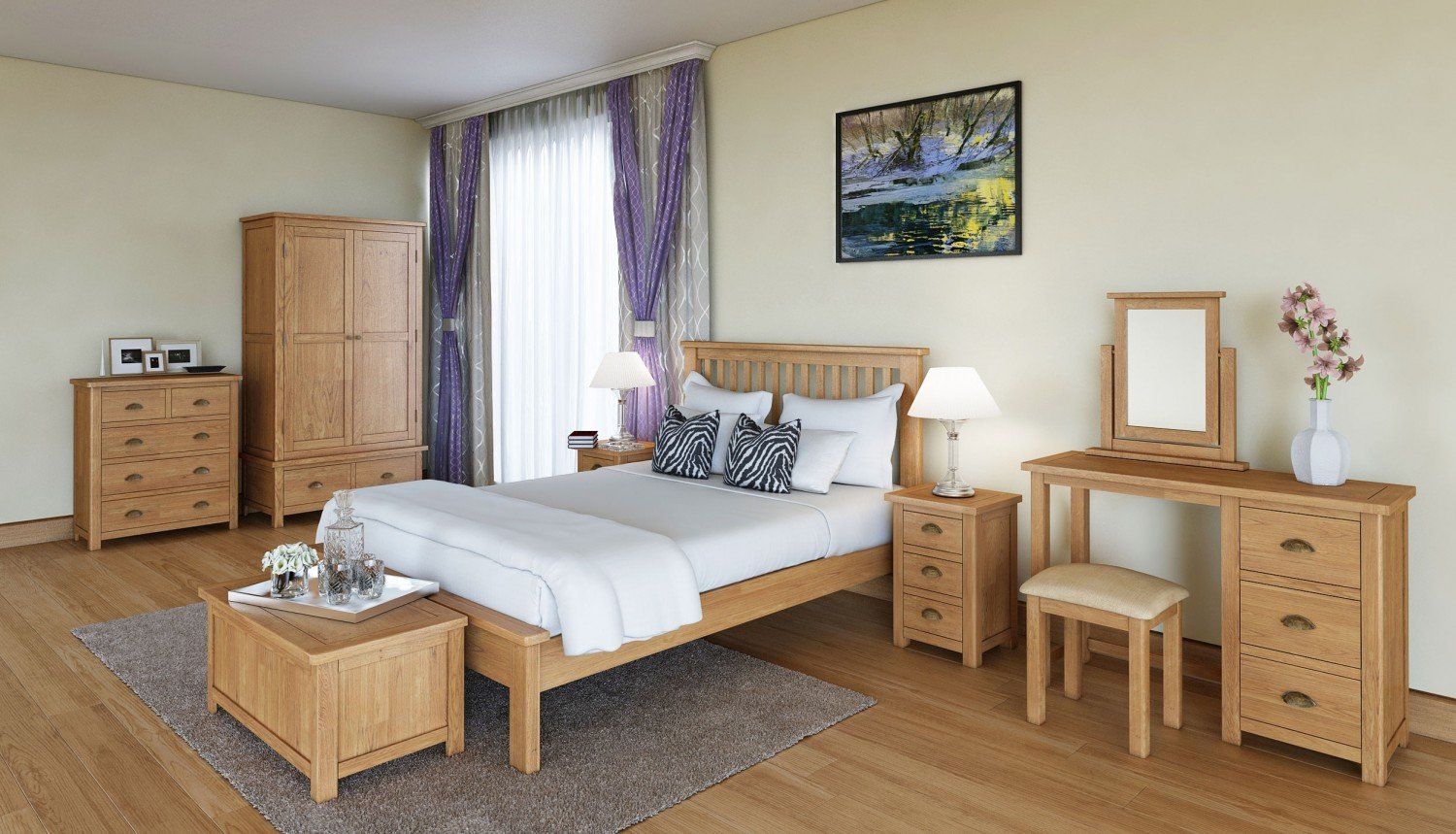 portland oak bedroom furniture