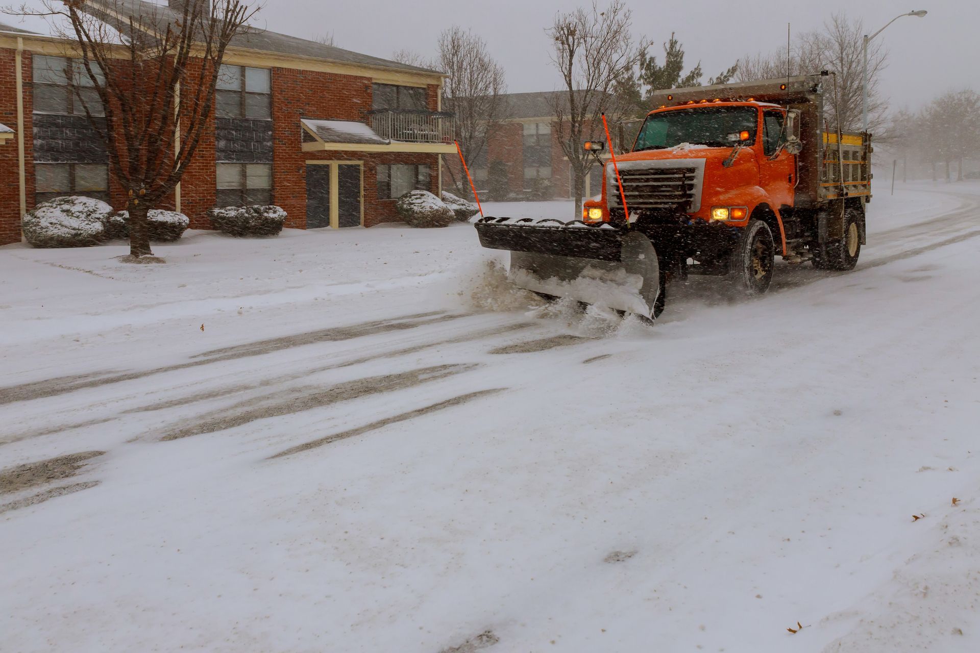 snow plowing machine