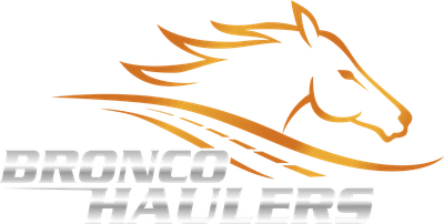 Bronco Haulers Grey and Orange logo