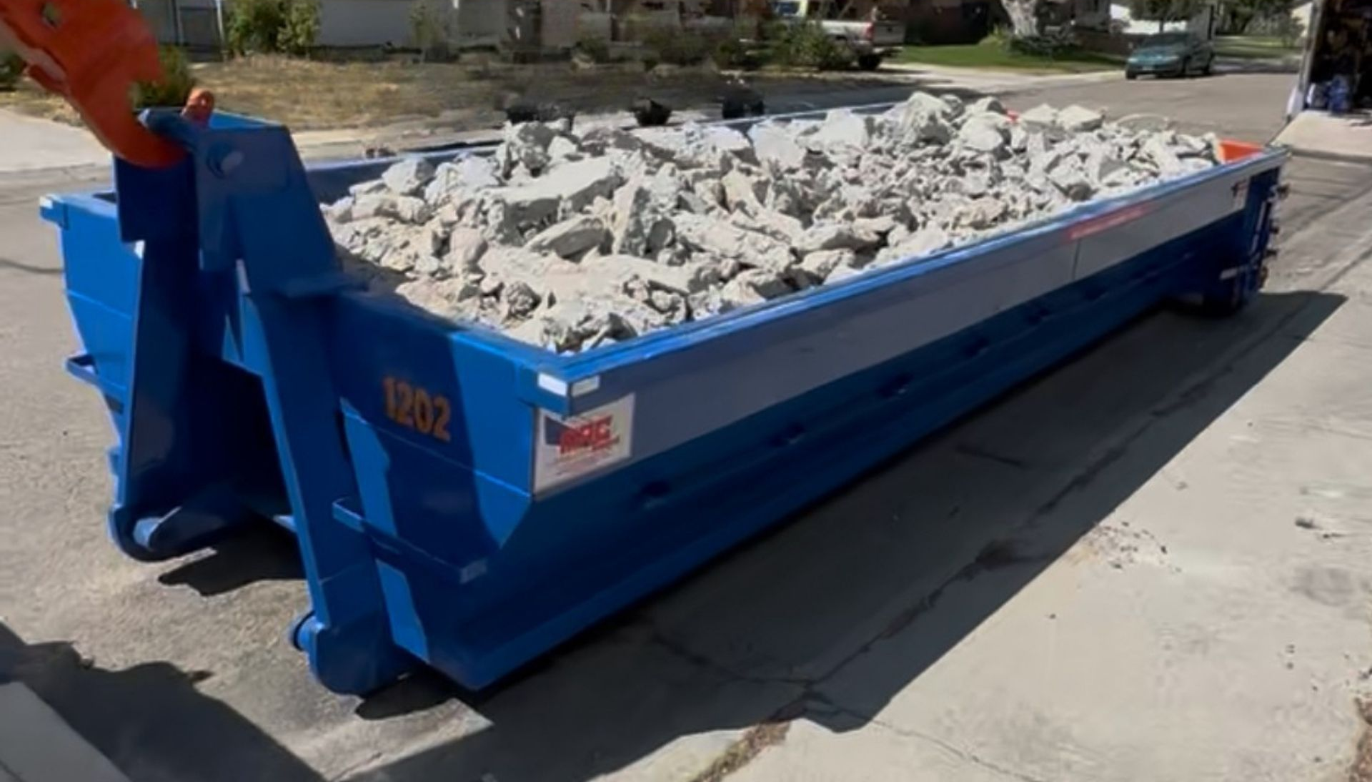 12 yard dumpster for concrete
