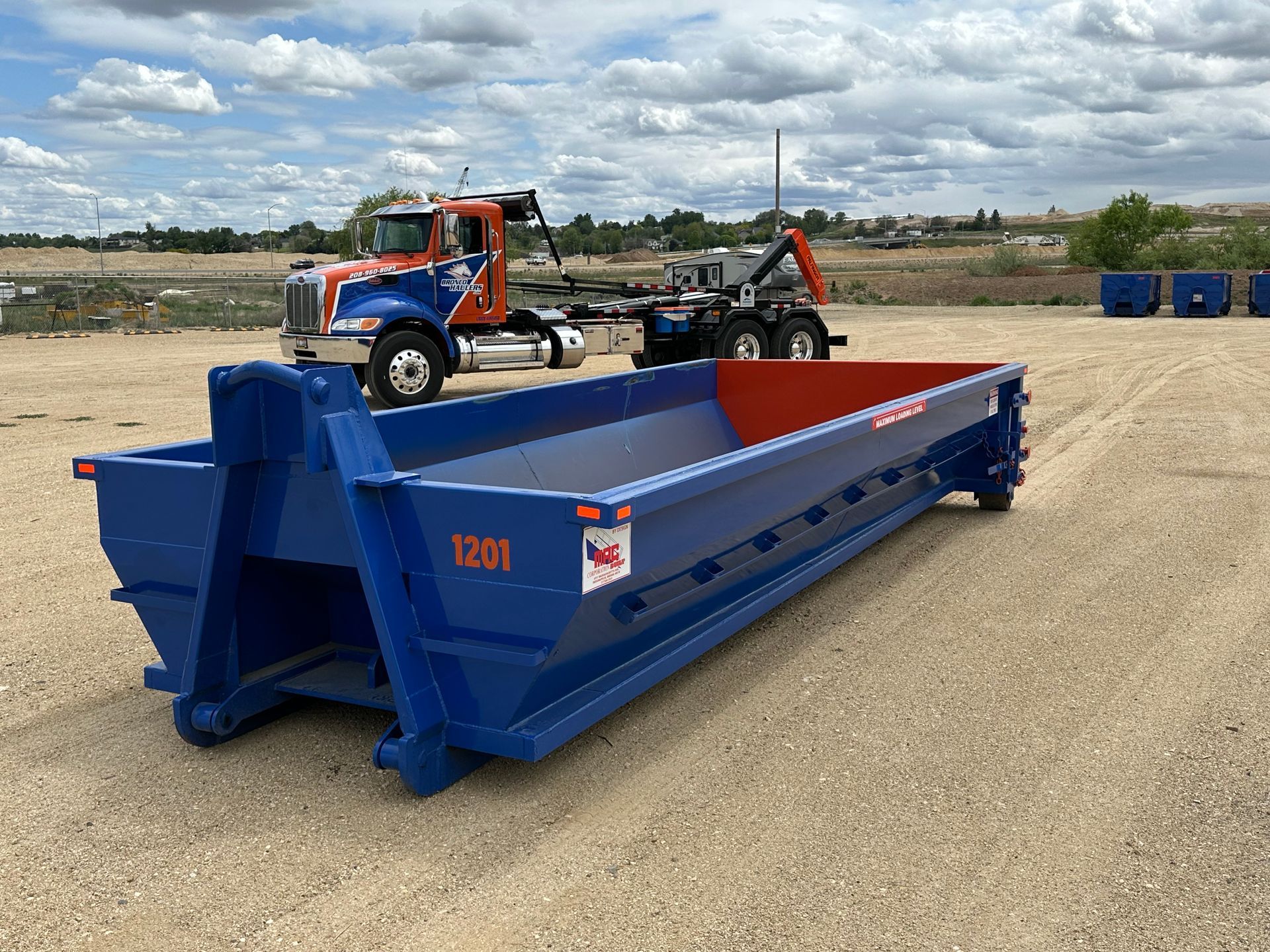 Bronco Haulers offers 12-yard Heavy Duty Dumpster Rentals for Concrete, Dirt, and Sod