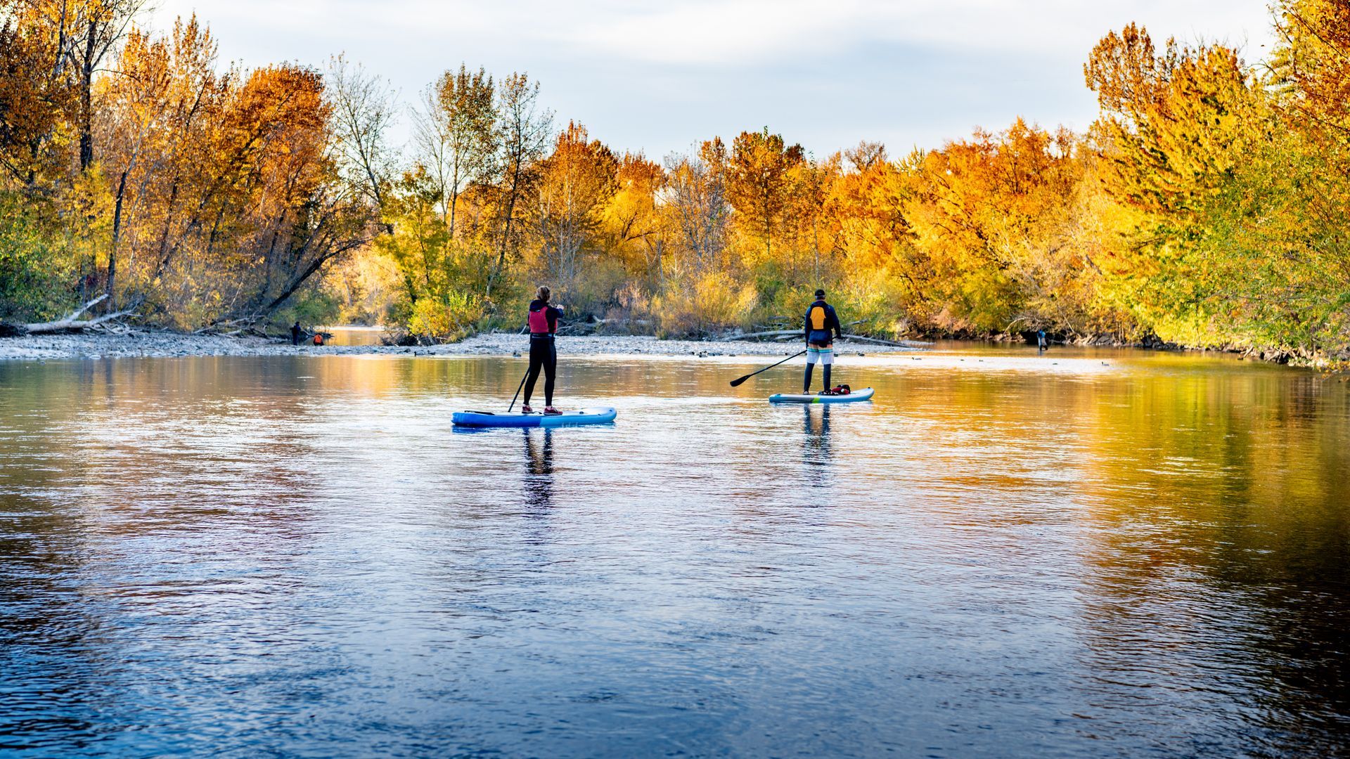 Boise River in Garden City, Idaho