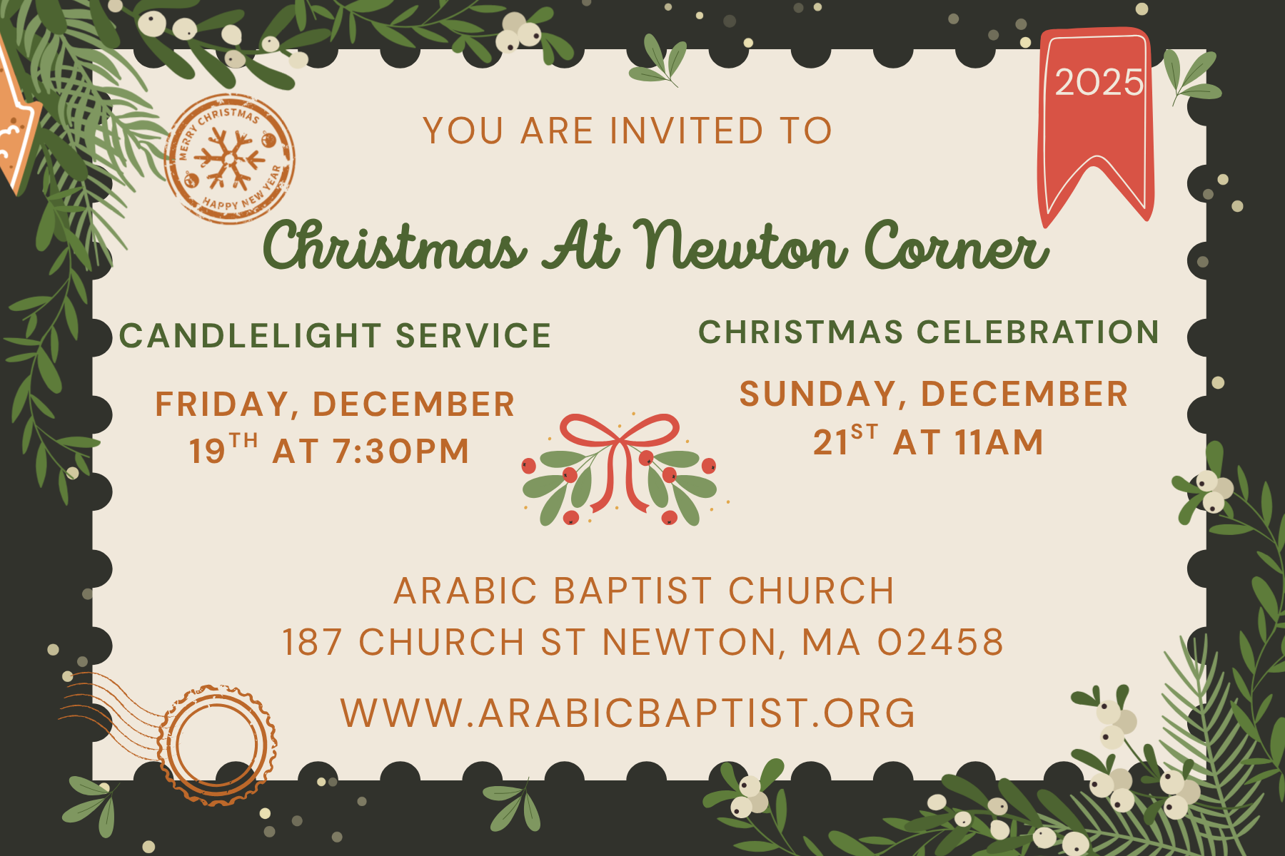 Candlelight Service, Christmas Celebration