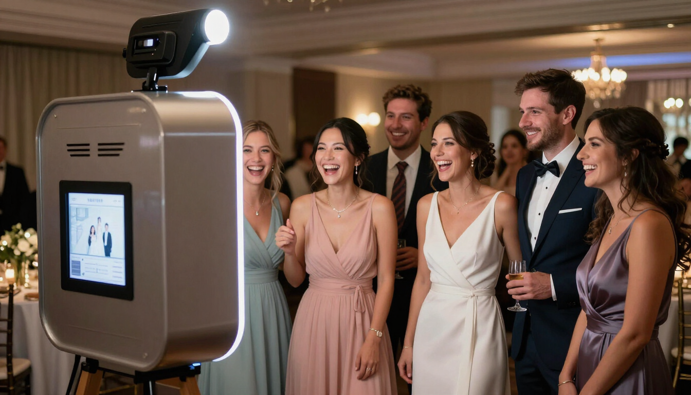 Une borne selfie animée dans une soirée