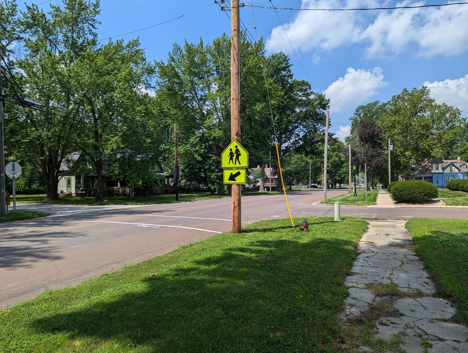 community project crosswalk and sidewalks