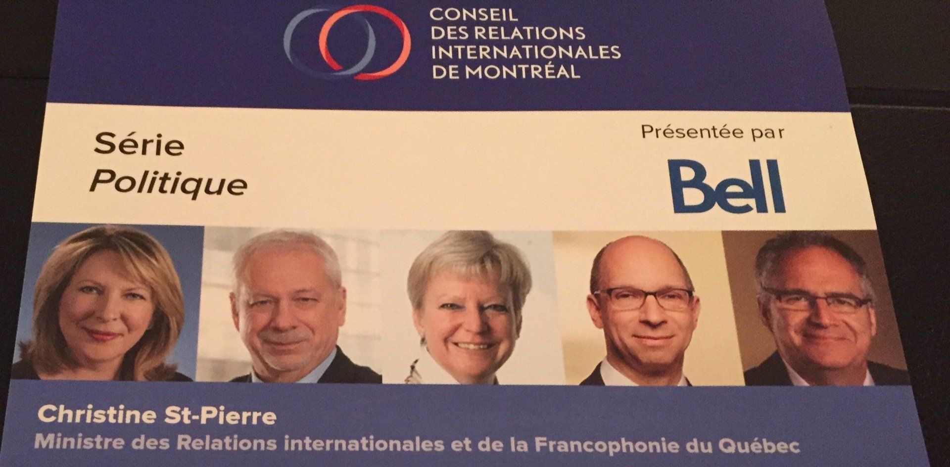 Ein Flyer für den Montreal International Relations Council